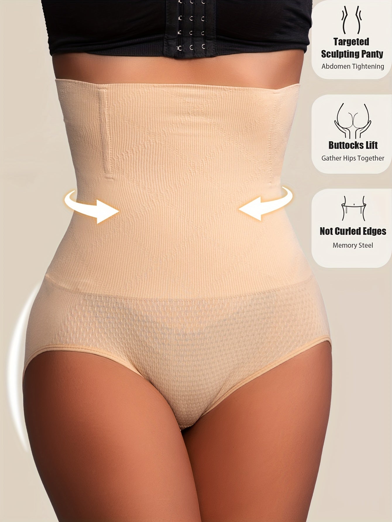 1 Pcs High Waist Shaping Panties Waist Trainer Body Shaper Tummy Sheath Woman Flat Belly Control Panties Hip Butt Lifter Briefs Panty Women Underwear Shapewear