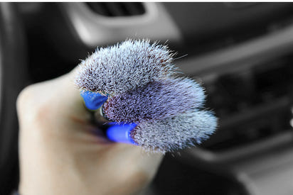 Effortlessly Clean Your Car's Interior with this Soft Brush Air Conditioner Cleaning Tool!