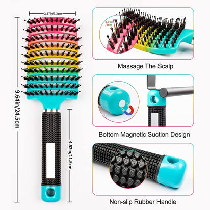 1pc Magic Scalp Massage Hair Brush for Women - Professional Detangling Tool for Wet Curly Hair - Hairdressing Tool, Detangling Brush, Ergonomic Handle, Durable Bristles, Salon Professionals, Styling Accessory, Sleek Design, S