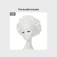 Awegeo Women'S Pink Satin Bonnet - Soft, Comfortable Sleep Cap with Ruffled Design, Oil-Free Polyester, Perfect for Hair Protection and Styling, Hair Protection Cap | Ruffled Bonnet | Oilfree Material