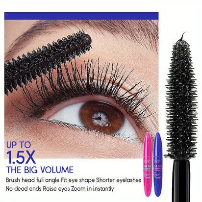 Voluminous Mascara - Water-Resistant Formula with Full and Luscious Lashes, Natural-Looking Definition, Extreme Length and Volume, Smudge-Proof, Flake-Free, and All-Day Wear - Intense Black Pigment, Lasts from Morning to Nigh