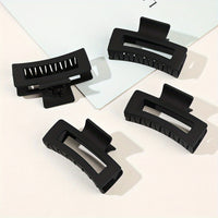 4pcs Strong Hold Hair Claw for Women - Medium Rectangle Clip with Non-Slip Grip for Thick and Thin Hair - Cute and Stylish Jaw Clip for Hair Styling Accessories