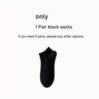 Women'S Classic Invisible Socks, Solid Color, Polyester 94% Spandex 6%, Knit Fabric, 200g/m², Hand Wash, for Women