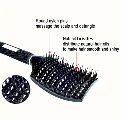 1pc Magic Scalp Massage Hair Brush for Women - Professional Detangling Tool for Wet Curly Hair - Hairdressing Tool, Detangling Brush, Ergonomic Handle, Durable Bristles, Salon Professionals, Styling Accessory, Sleek Design, S