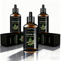 Castor Seed Essential Oil. Suitable for Massage, Light Beige Care, Gua Sha, Shower, Face, Body, Nails, Hair, And Eyelash Care. General Application.