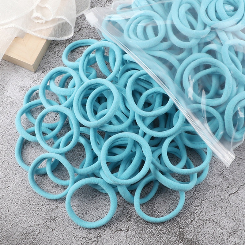 50pcs/Set Women   Basic Hair Bands 1.57inch Simple Solid Colors Elastic Headband Hair Ropes Ties Hair Accessories Ponytail Holder