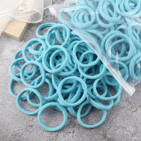 50pcs/Set Women   Basic Hair Bands 1.57inch Simple Solid Colors Elastic Headband Hair Ropes Ties Hair Accessories Ponytail Holder