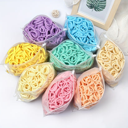 50pcs/Set Women   Basic Hair Bands 1.57inch Simple Solid Colors Elastic Headband Hair Ropes Ties Hair Accessories Ponytail Holder