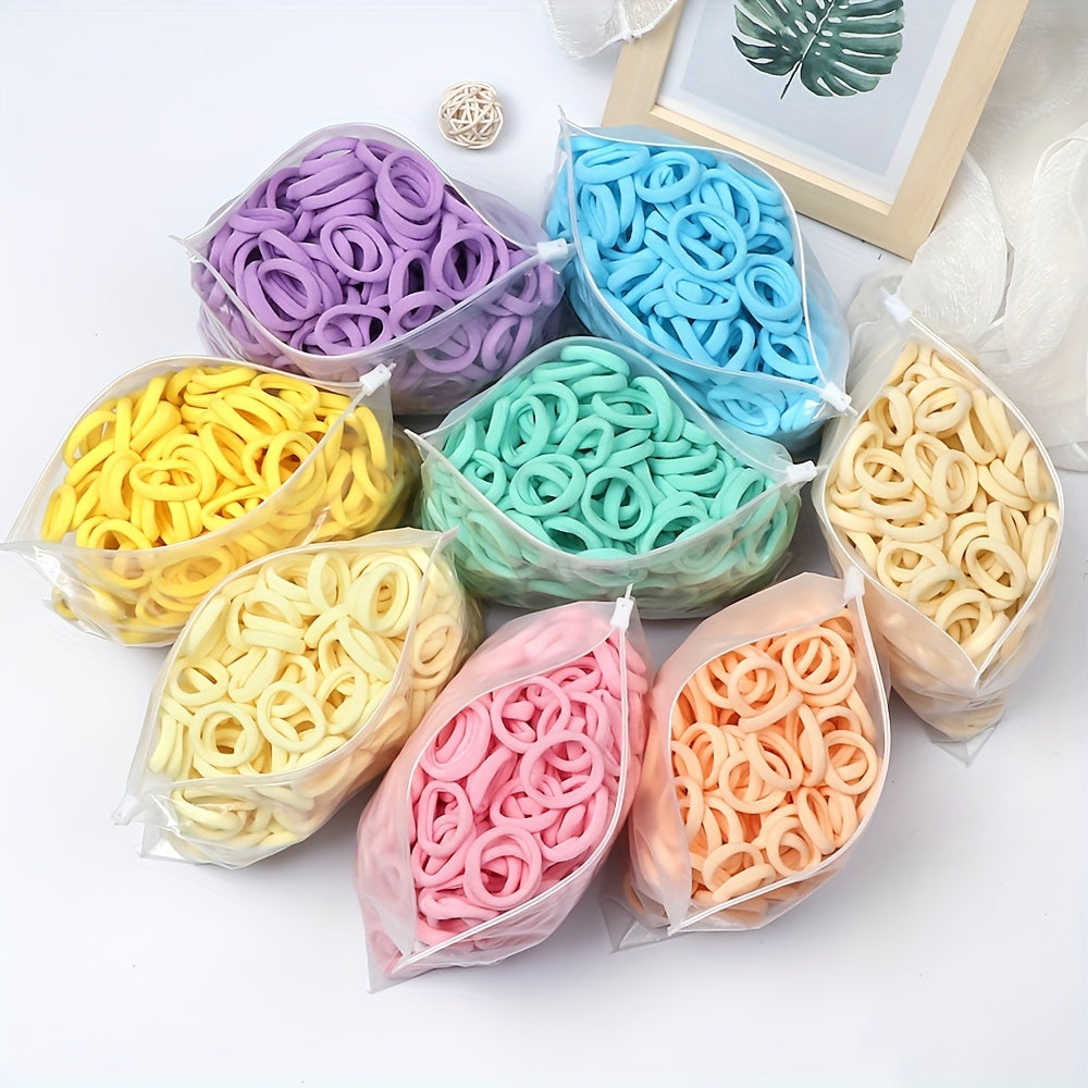 50pcs/Set Women   Basic Hair Bands 1.57inch Simple Solid Colors Elastic Headband Hair Ropes Ties Hair Accessories Ponytail Holder