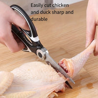 Durable Stainless Steel Kitchen Shears (420) – Sharp Blades and Ergonomic Handles for Easy Chicken, Duck, or Fish Cutting. Ideal for Cooking, Baking, and Meal Prep. High-Quality and Elegant Kitchen Utensil