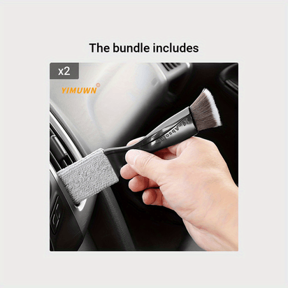 Effortlessly Clean Your Car's Interior with this Soft Brush Air Conditioner Cleaning Tool!