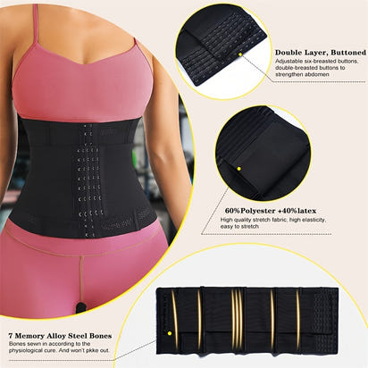 Abdominal Belt for Women Double Layer Reinforced Waist Shaper Body Shaper Waist Trainer