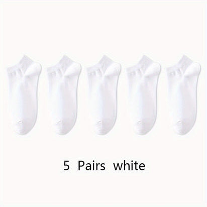 Women'S Classic Invisible Socks, Solid Color, Polyester 94% Spandex 6%, Knit Fabric, 200g/m², Hand Wash, for Women