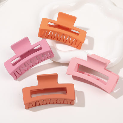 4pcs Strong Hold Hair Claw for Women - Medium Rectangle Clip with Non-Slip Grip for Thick and Thin Hair - Cute and Stylish Jaw Clip for Hair Styling Accessories