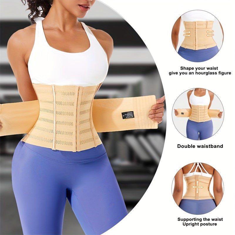 Abdominal Belt for Women Double Layer Reinforced Waist Shaper Body Shaper Waist Trainer