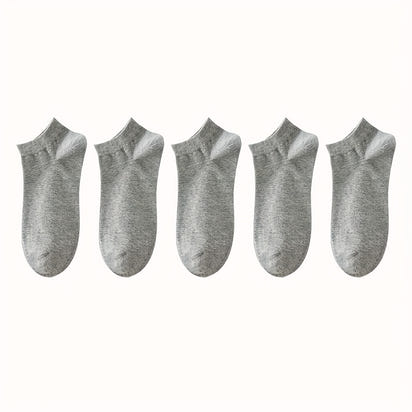 Women'S Classic Invisible Socks, Solid Color, Polyester 94% Spandex 6%, Knit Fabric, 200g/m², Hand Wash, for Women