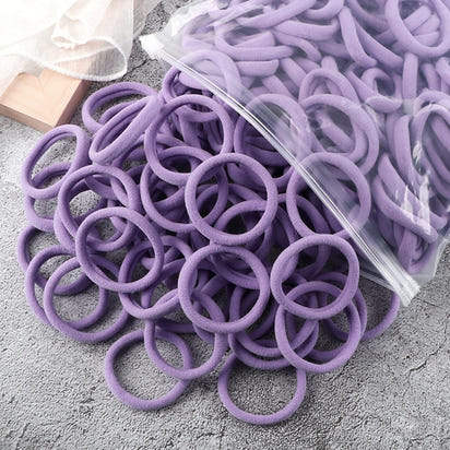 50pcs/Set Women   Basic Hair Bands 1.57inch Simple Solid Colors Elastic Headband Hair Ropes Ties Hair Accessories Ponytail Holder