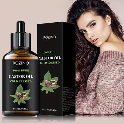Castor Seed Essential Oil. Suitable for Massage, Light Beige Care, Gua Sha, Shower, Face, Body, Nails, Hair, And Eyelash Care. General Application.