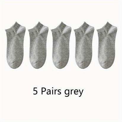 Women'S Classic Invisible Socks, Solid Color, Polyester 94% Spandex 6%, Knit Fabric, 200g/m², Hand Wash, for Women