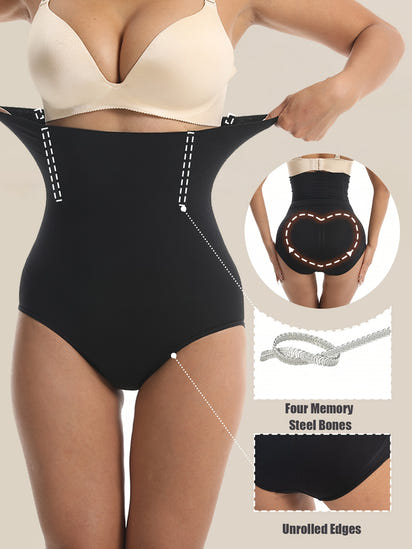 1 Pcs High Waist Shaping Panties Waist Trainer Body Shaper Tummy Sheath Woman Flat Belly Control Panties Hip Butt Lifter Briefs Panty Women Underwear Shapewear