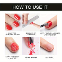 15ml Magic Soak-Off Quick Nail Glue Remover, Nail Polish Remover For Gel Nails Polish