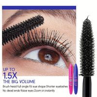Voluminous Mascara - Water-Resistant Formula with Full and Luscious Lashes, Natural-Looking Definition, Extreme Length and Volume, Smudge-Proof, Flake-Free, and All-Day Wear - Intense Black Pigment, Lasts from Morning to Nigh