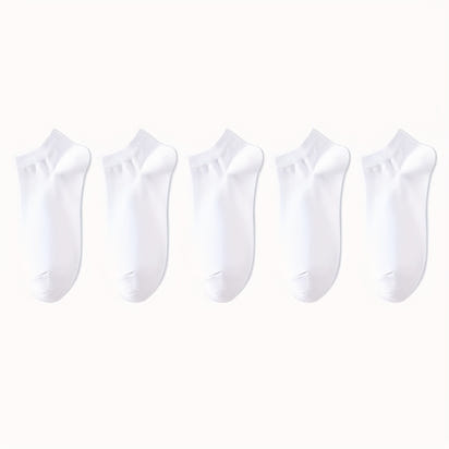 Women'S Classic Invisible Socks, Solid Color, Polyester 94% Spandex 6%, Knit Fabric, 200g/m², Hand Wash, for Women