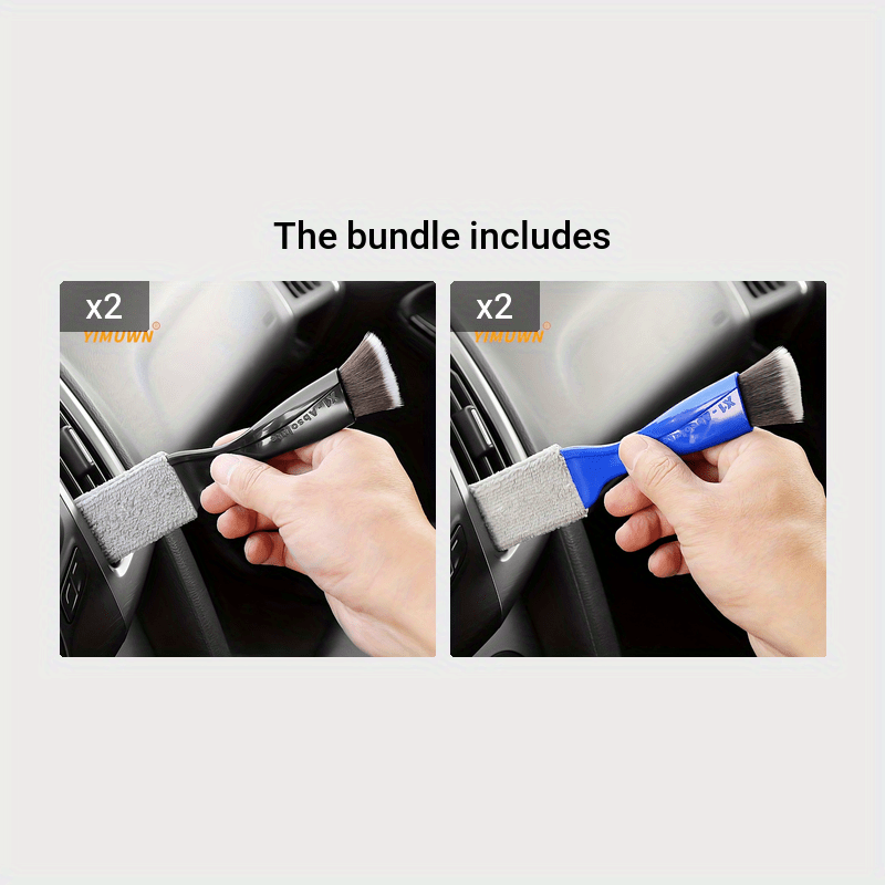 Effortlessly Clean Your Car's Interior with this Soft Brush Air Conditioner Cleaning Tool!