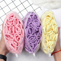 50pcs/Set Women   Basic Hair Bands 1.57inch Simple Solid Colors Elastic Headband Hair Ropes Ties Hair Accessories Ponytail Holder