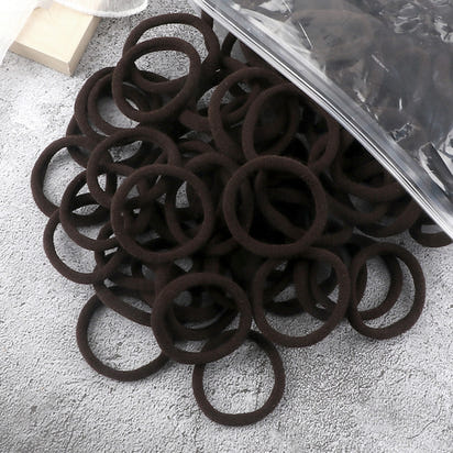 50pcs/Set Women   Basic Hair Bands 1.57inch Simple Solid Colors Elastic Headband Hair Ropes Ties Hair Accessories Ponytail Holder