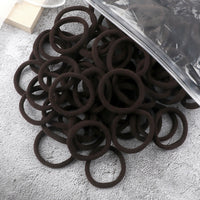 50pcs/Set Women   Basic Hair Bands 1.57inch Simple Solid Colors Elastic Headband Hair Ropes Ties Hair Accessories Ponytail Holder