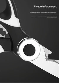 Durable Stainless Steel Kitchen Shears (420) – Sharp Blades and Ergonomic Handles for Easy Chicken, Duck, or Fish Cutting. Ideal for Cooking, Baking, and Meal Prep. High-Quality and Elegant Kitchen Utensil